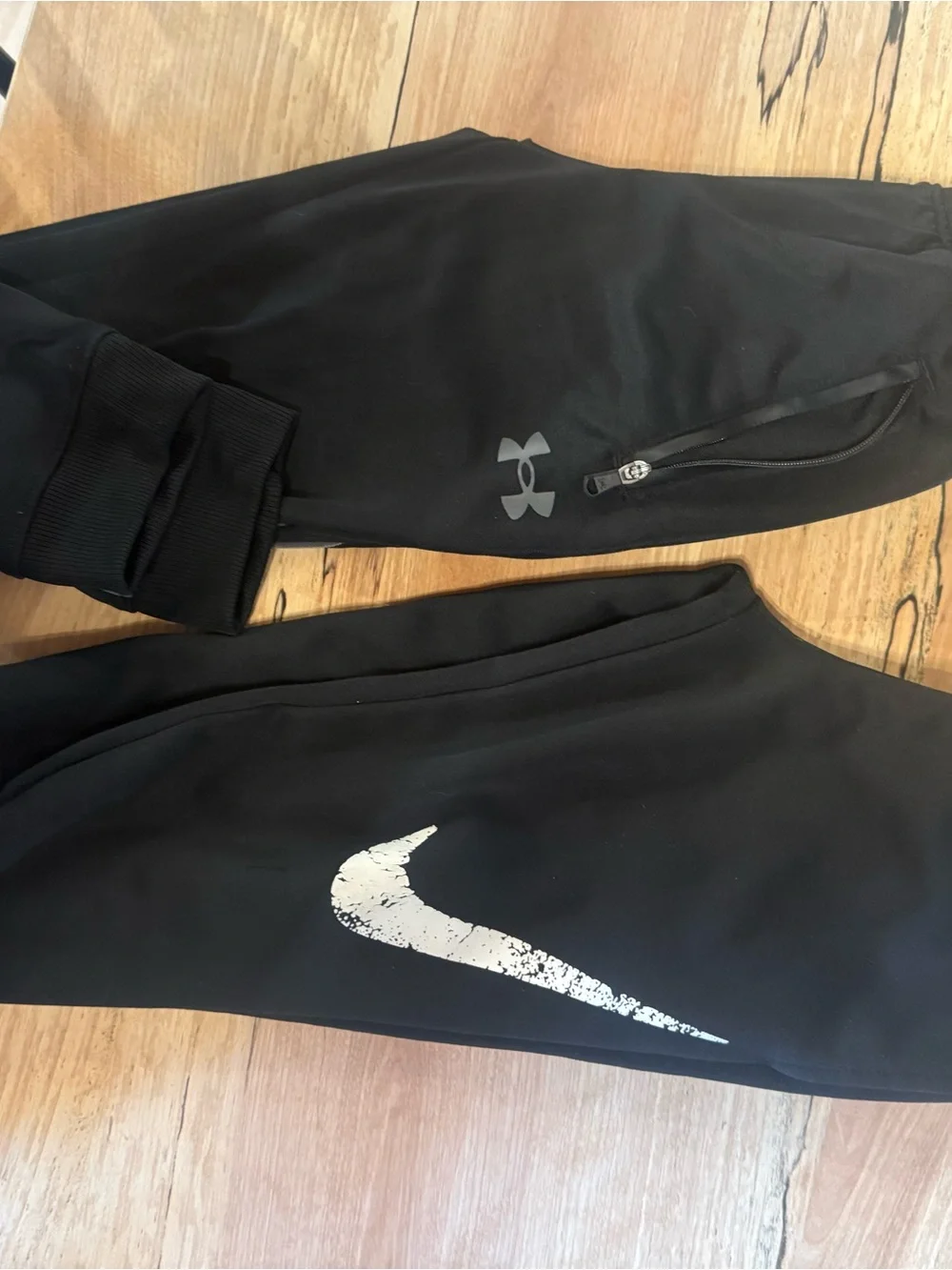 Nike Black Kids Sweatpants with White Swoosh